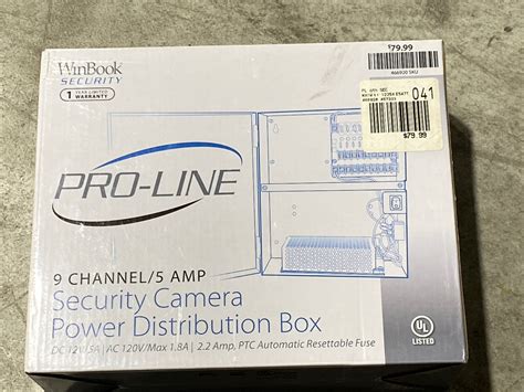 pro line 9 channel 5 amp security camera distribution box|WinBook Pro.